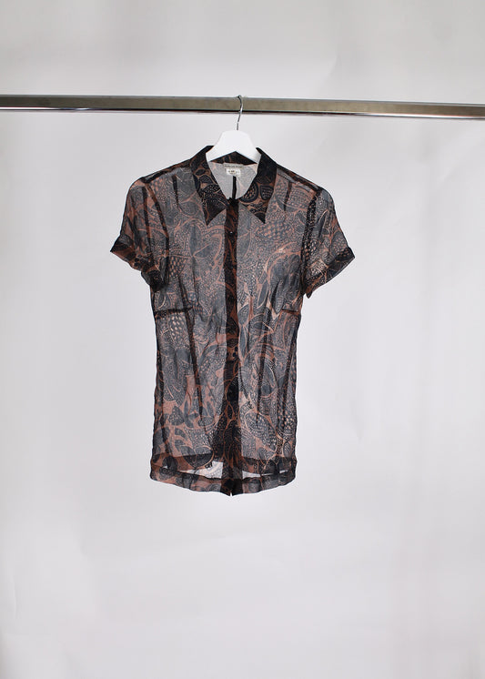 Dries Van Noten Silk Wrap Shirt and Skirt Set (SS1997)