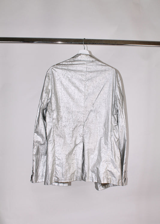 Maison Martin Margiela Silver Coated Blazer