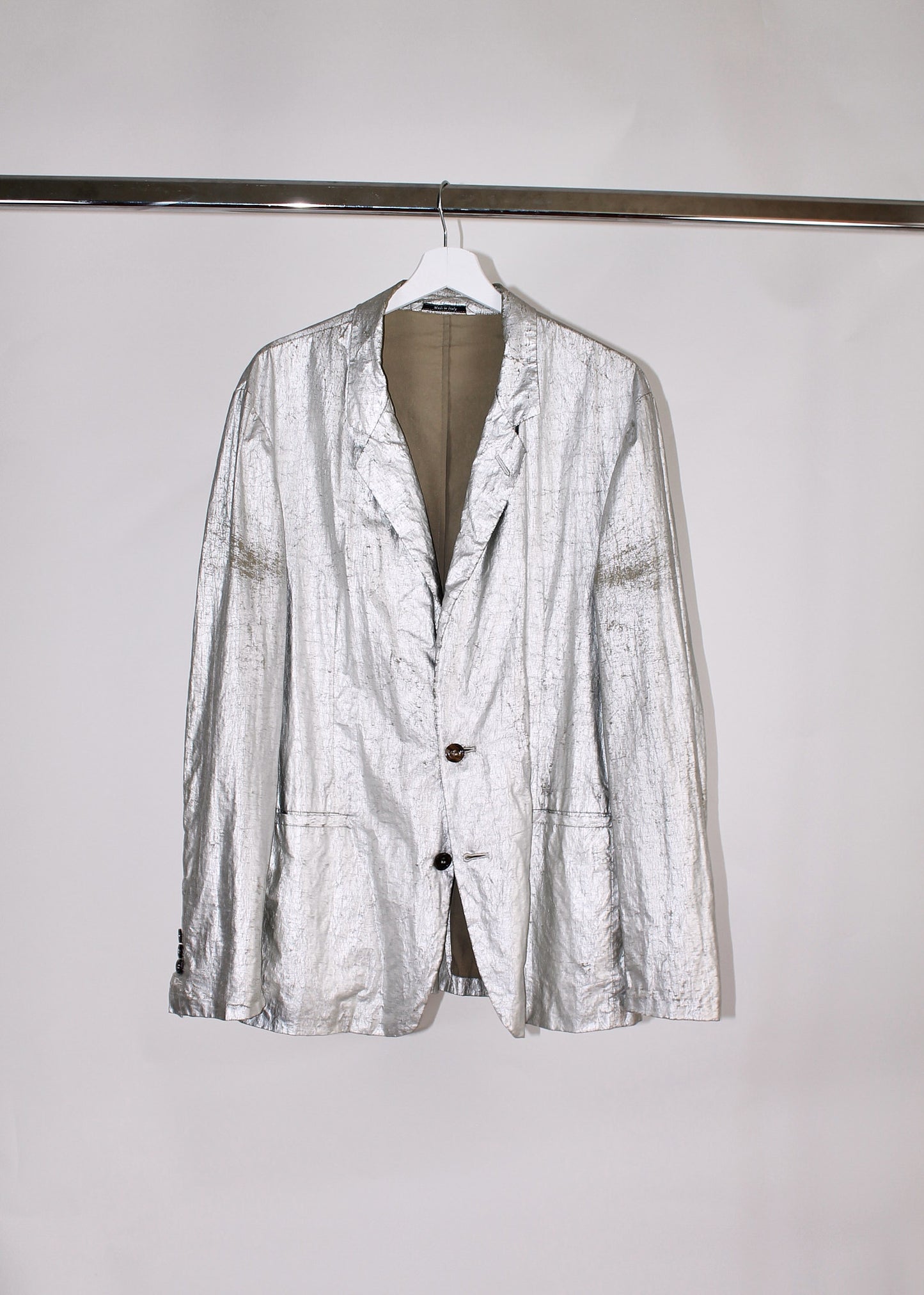 Maison Martin Margiela Silver Coated Blazer