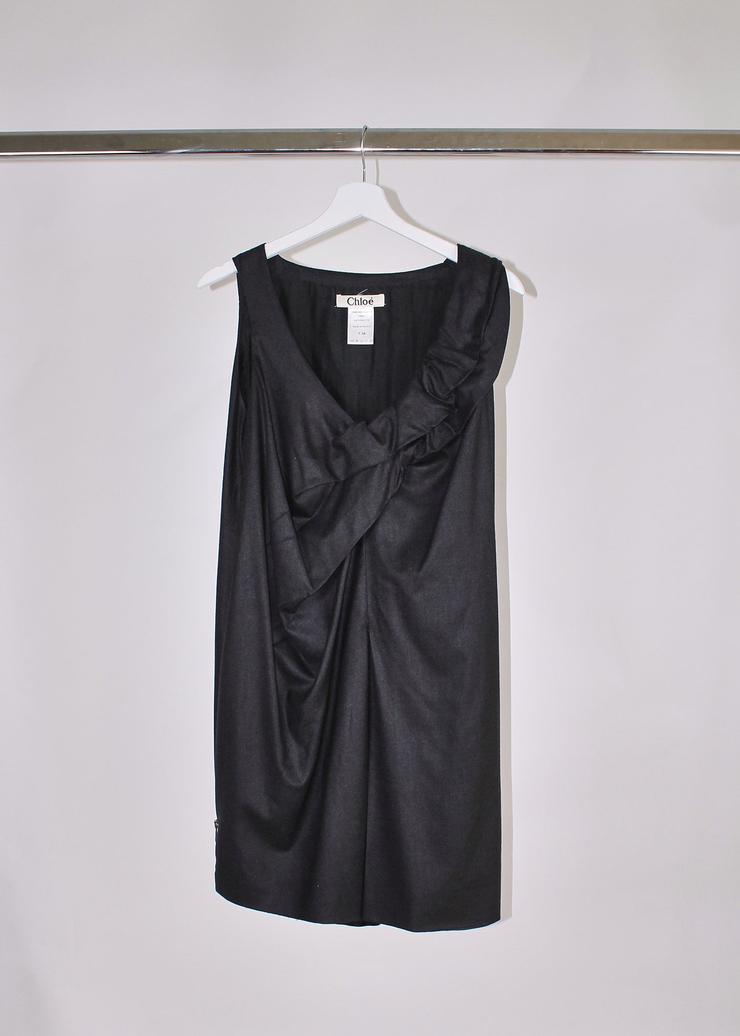 Chloé Wool Gathered Short Dress