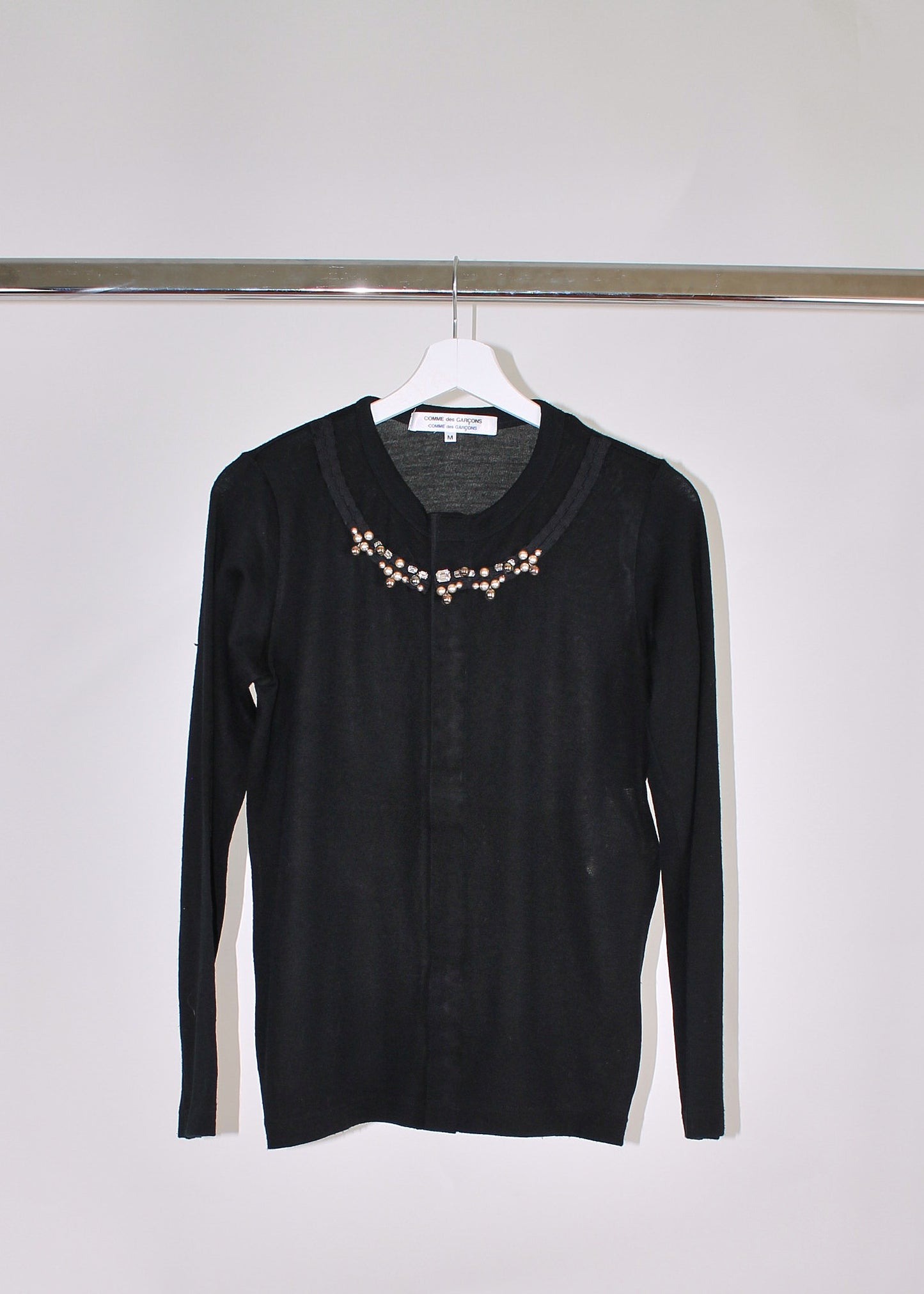 Comme des Garçons Comme des Garçons Black Embellished Cardigan