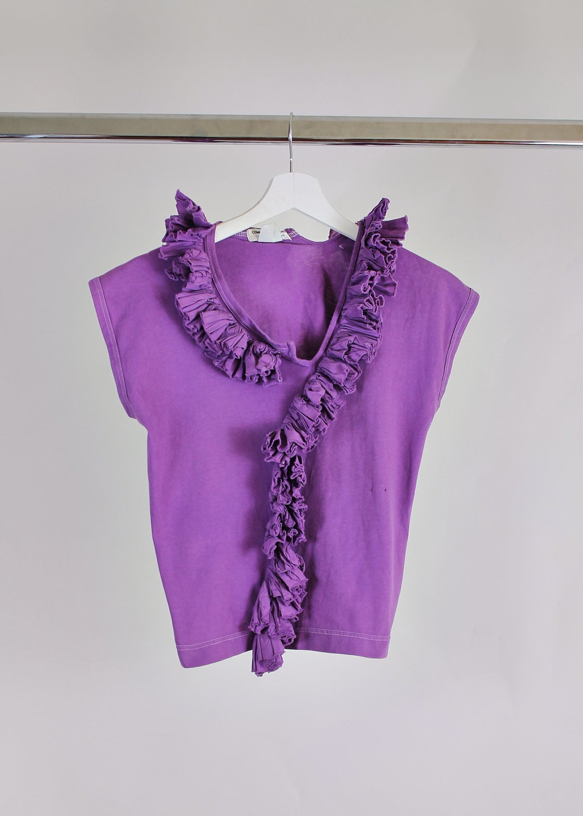 Comme des Garçons Purple Ruffle Top