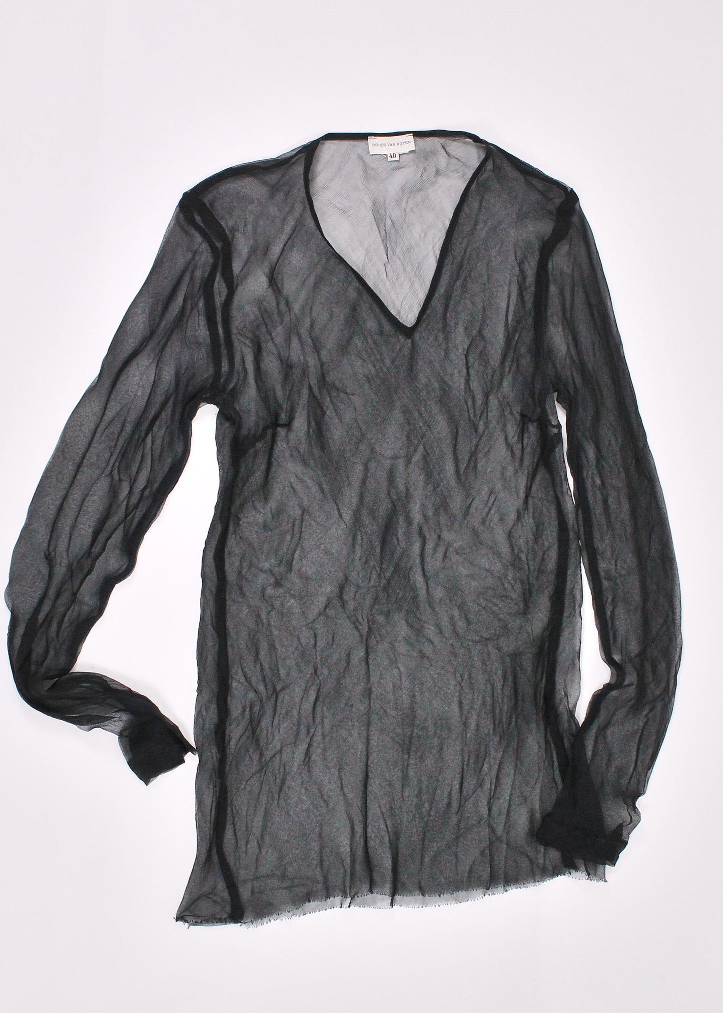 Dries Van Noten Silk Transparent Top