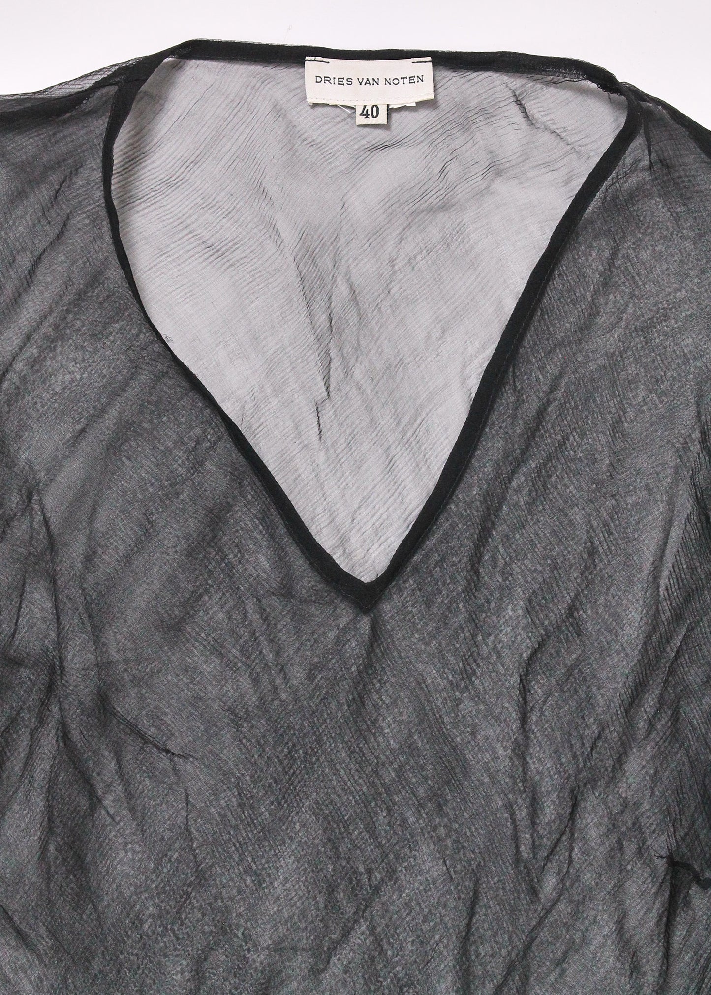 Dries Van Noten Silk Transparent Top