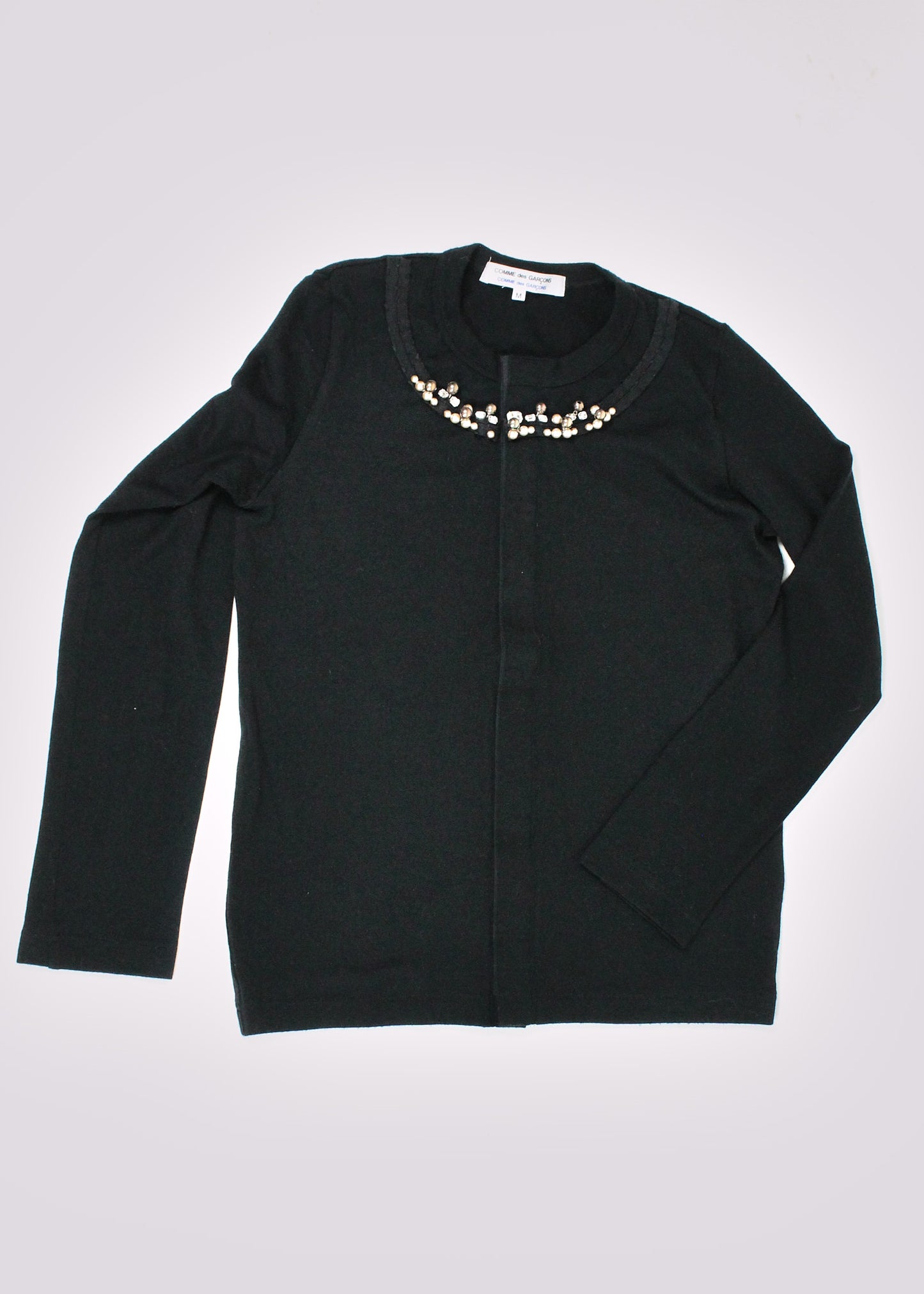Comme des Garçons Comme des Garçons Black Embellished Cardigan