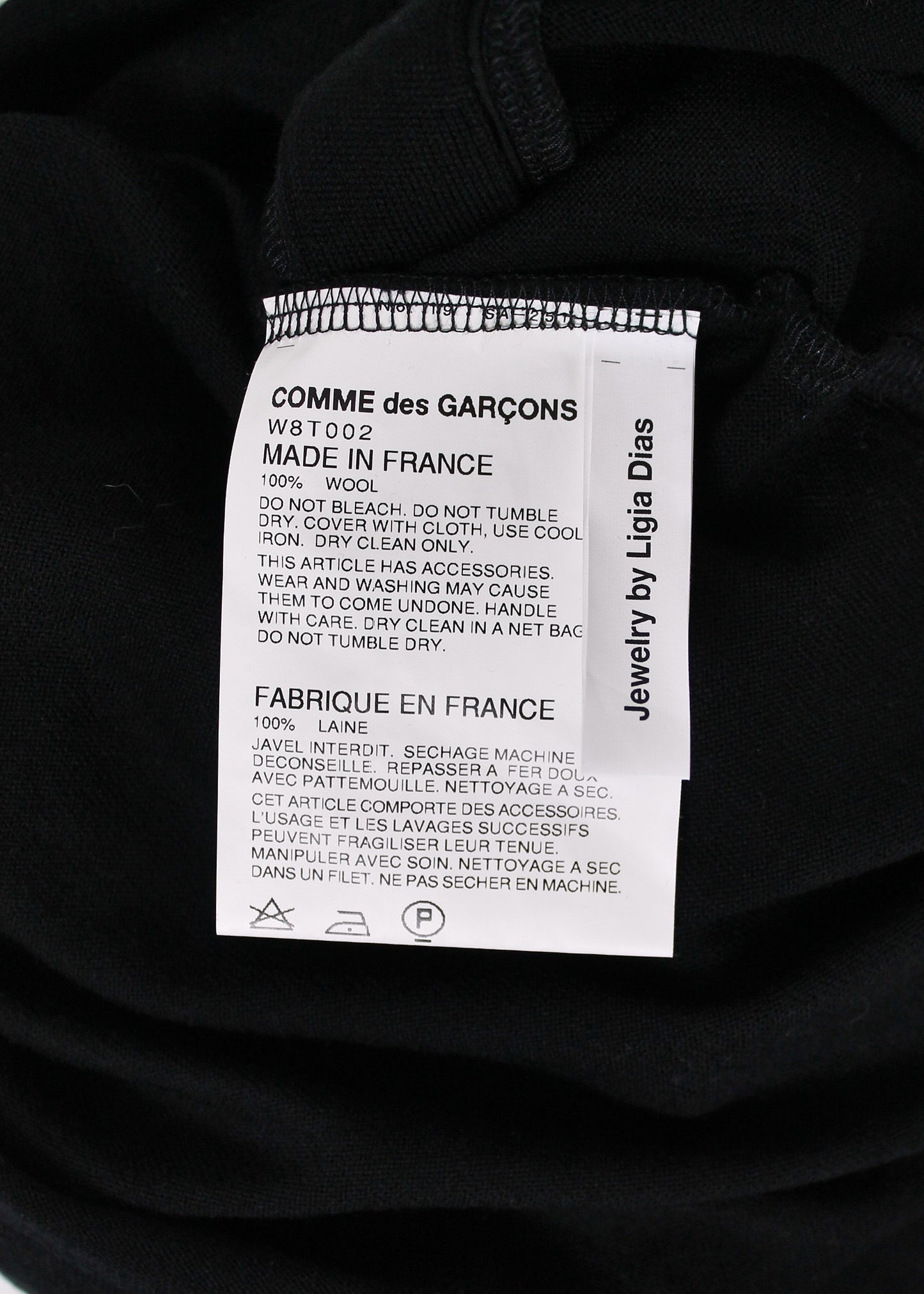 Comme des Garçons Comme des Garçons Black Embellished Cardigan