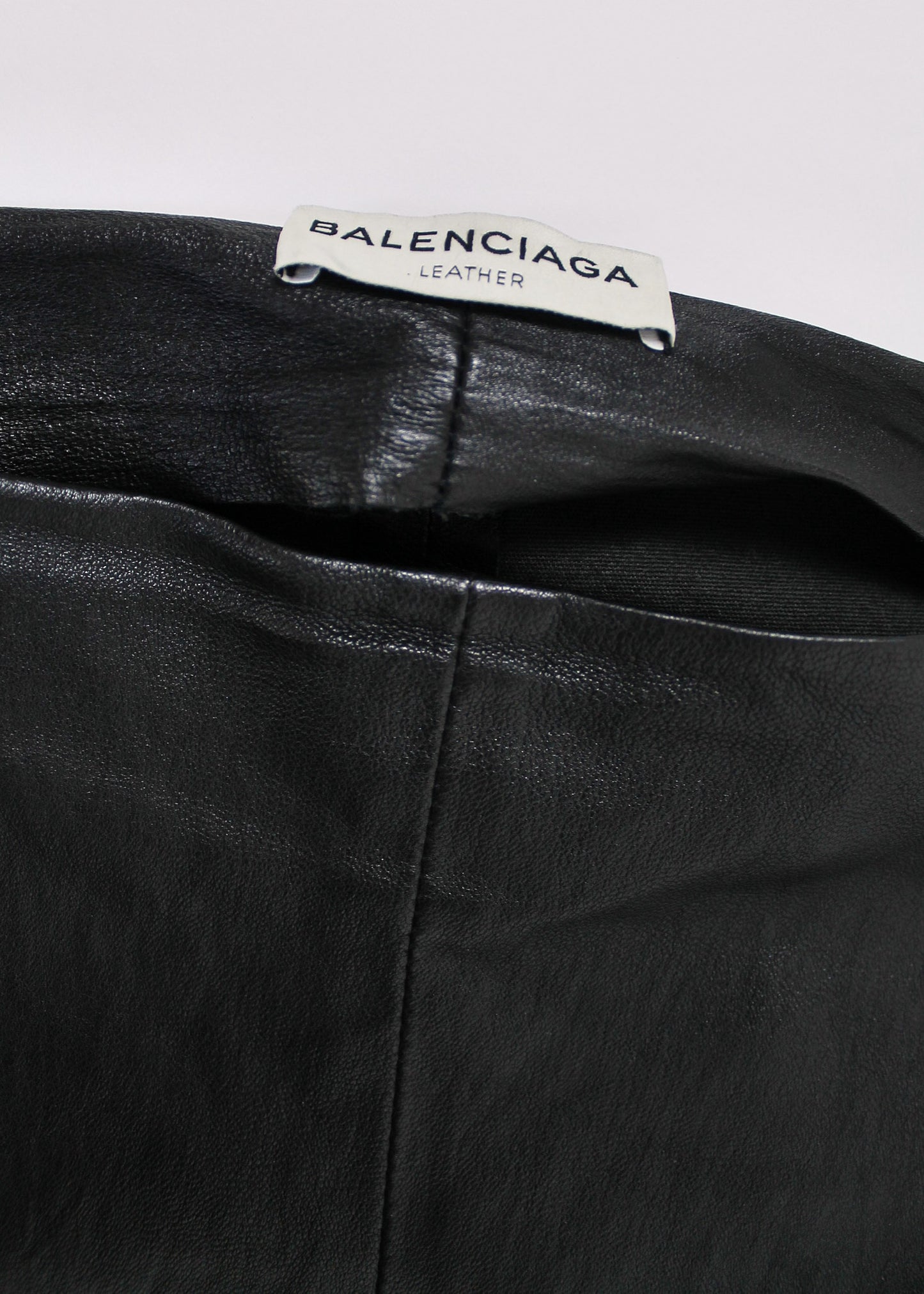 Balenciaga Black Leather Leggings