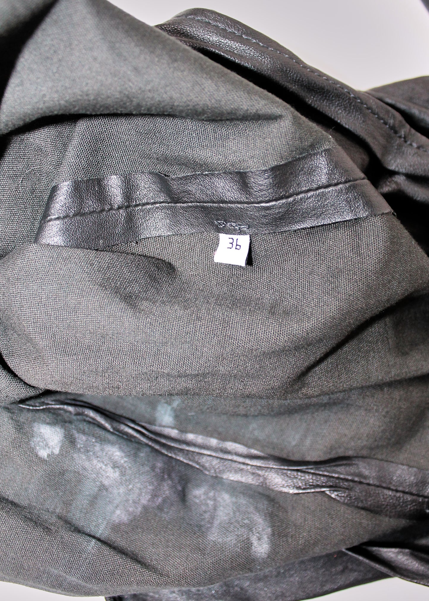 Balenciaga Black Leather Leggings