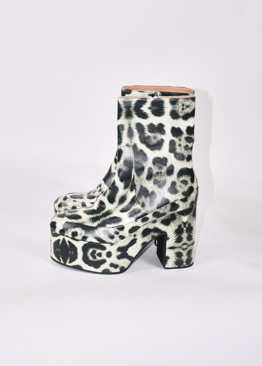Dries Van Noten Leopard Platform Boots