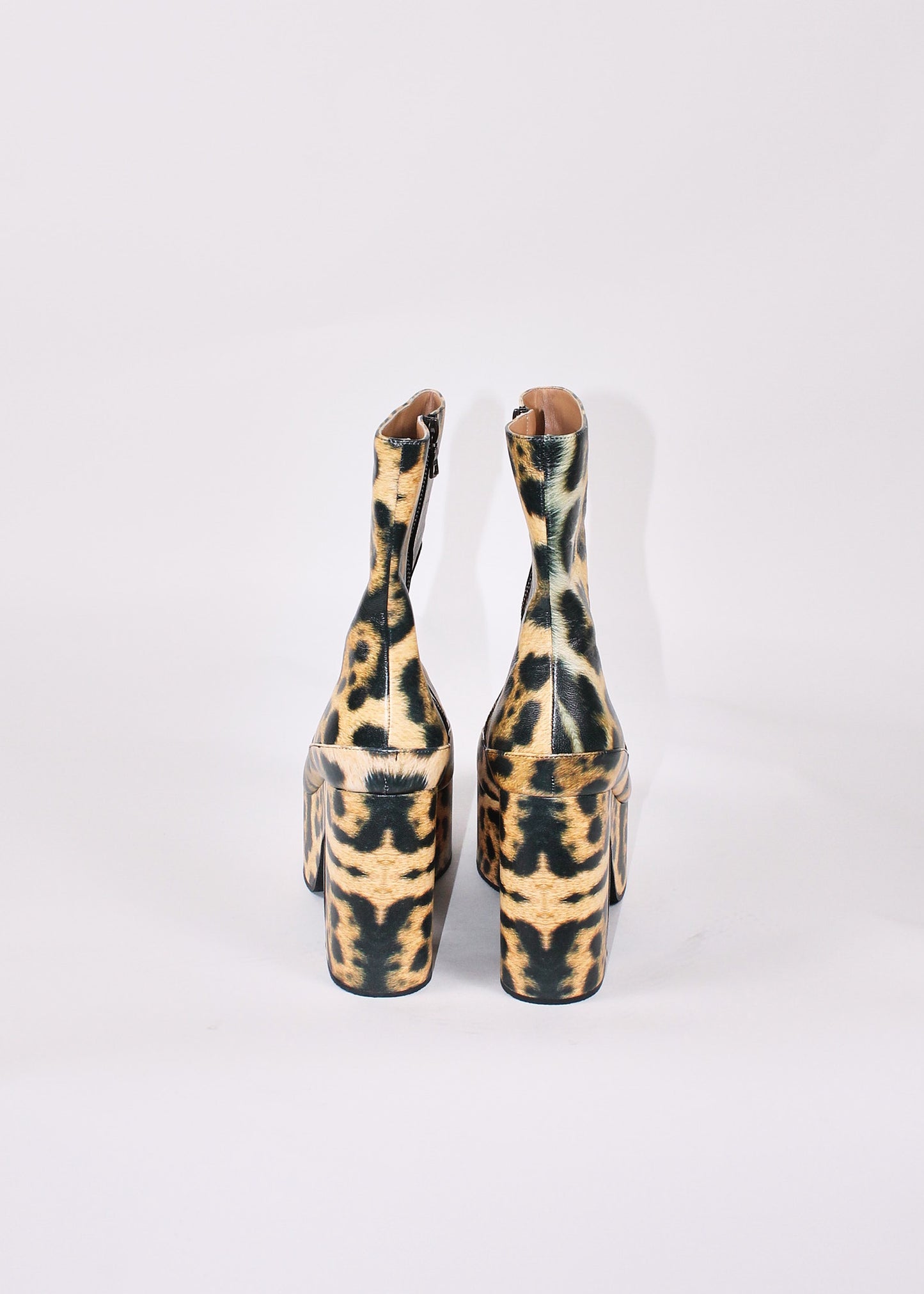 Dries Van Noten Yellow Leopard Boots