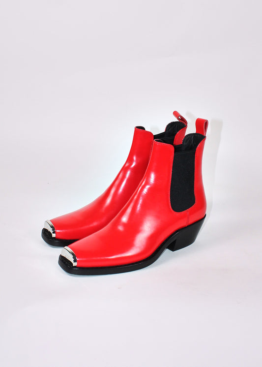 Calvin Klein 205W39NYC Red Western Boots