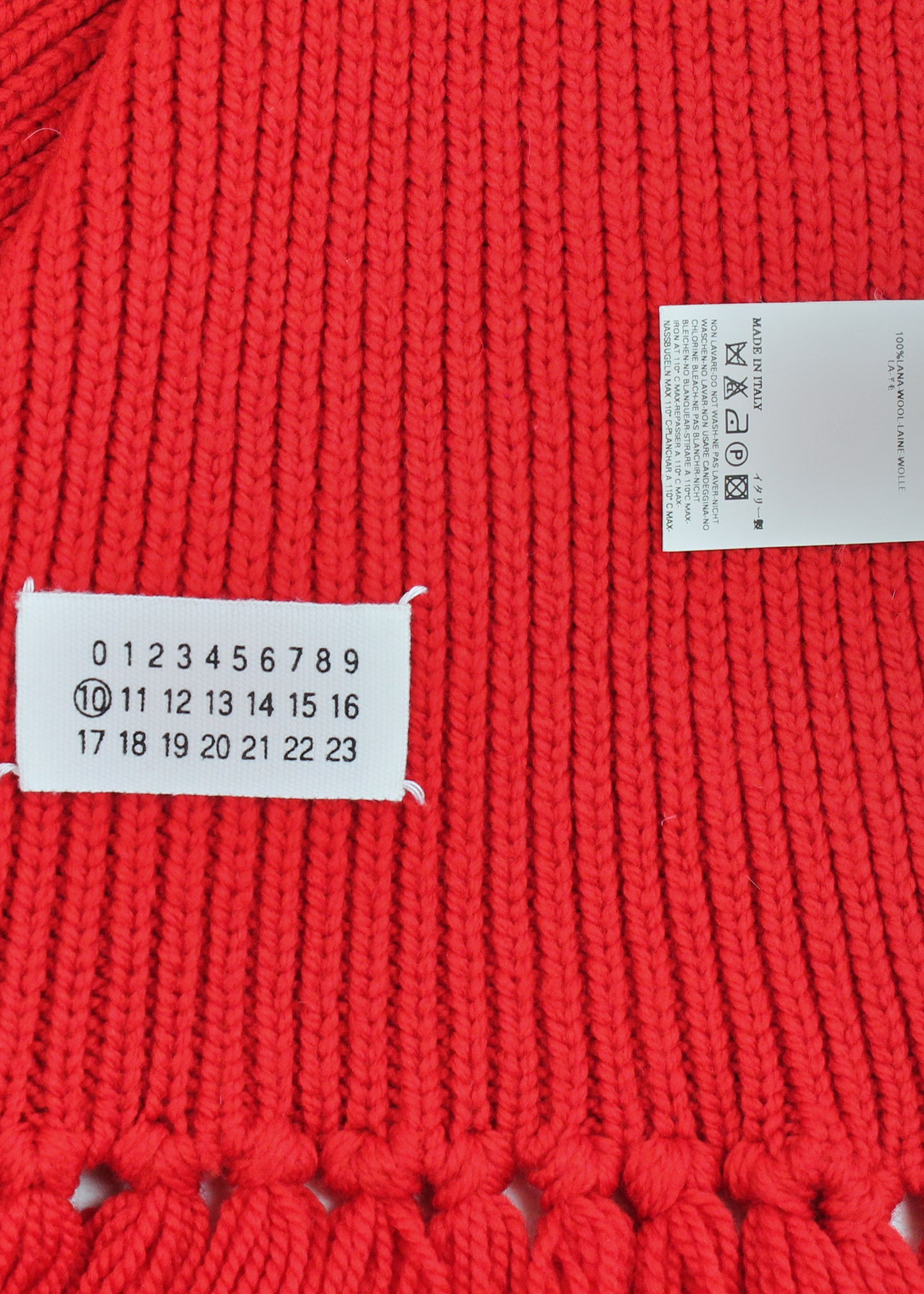 Maison Martin Margiela Red Knitted Scarf (FW2005)