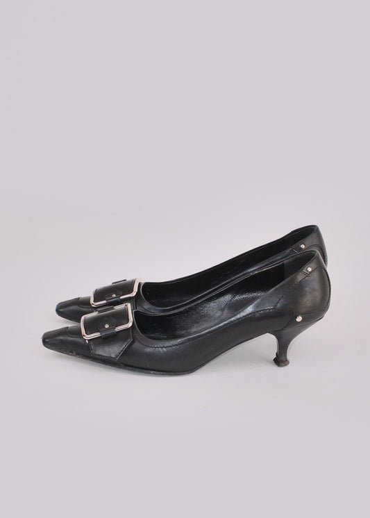 Prada Black Kitten Heels Shoes
