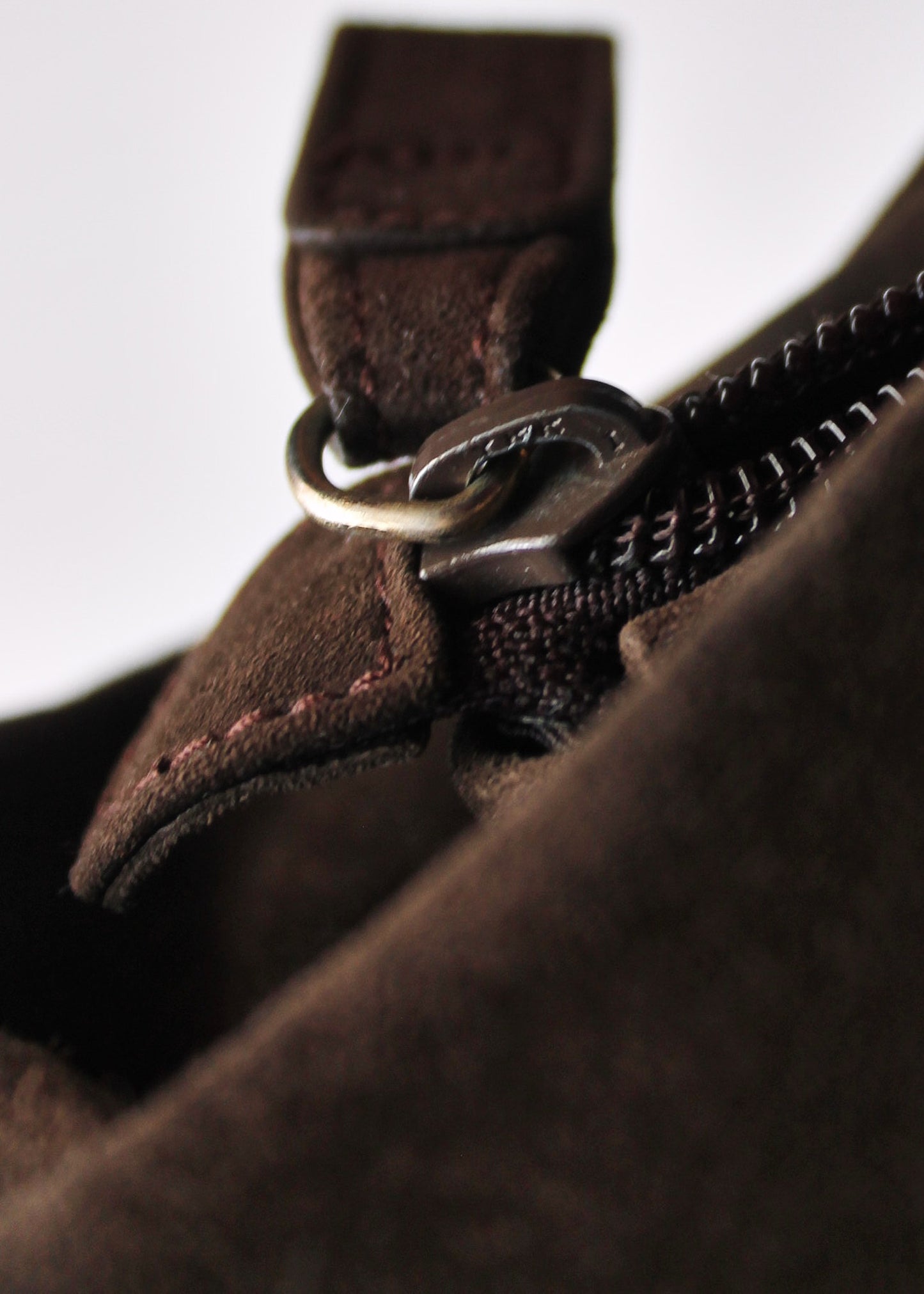 Prada Suede Handbag with Croc-Embossed Handle