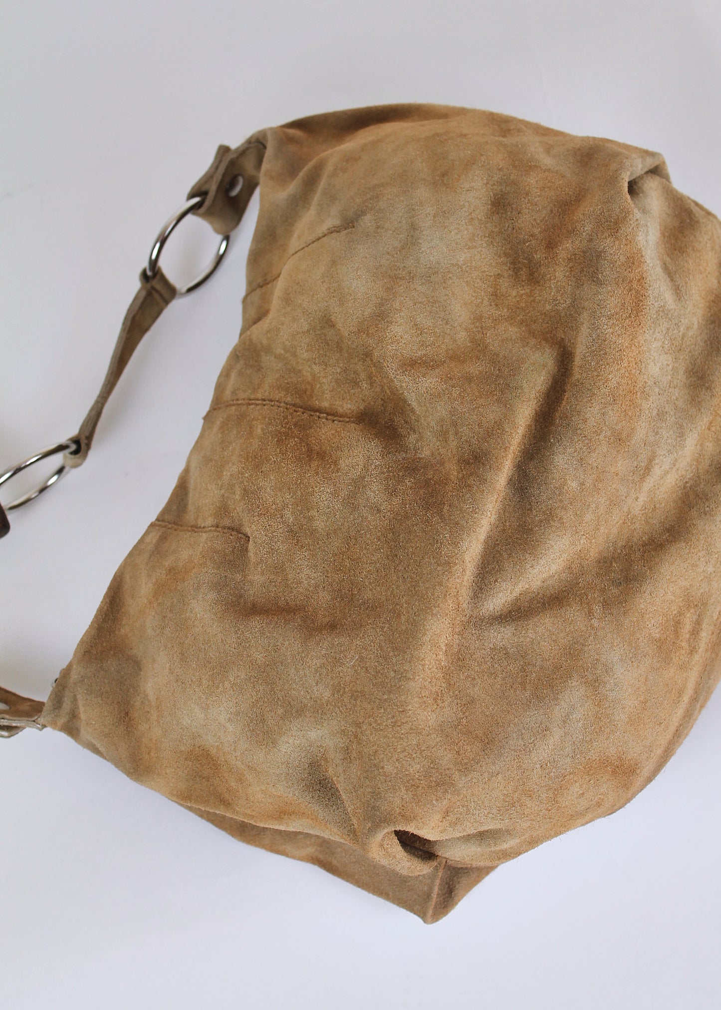 Miu Miu Beige Suede Hobo Bag