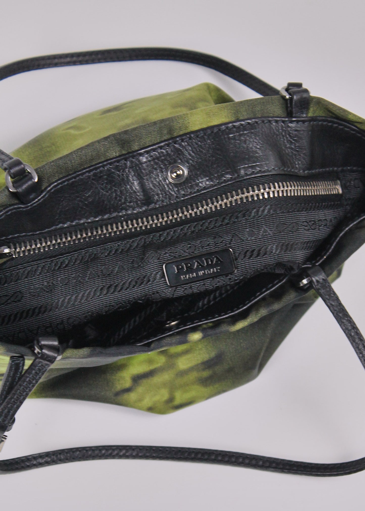 Prada Green Printed Nylon Bag (FW2004)