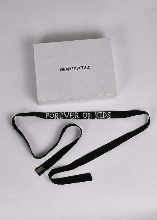 Ann Demeulemeester 'FOREVER 02 KIDS' Beaded Ribbon Necklace