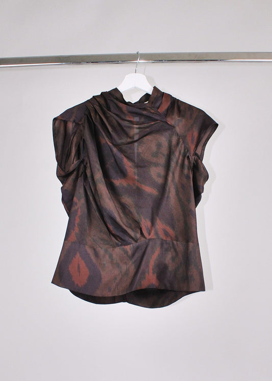 Dries Van Noten Brown Open Back Top