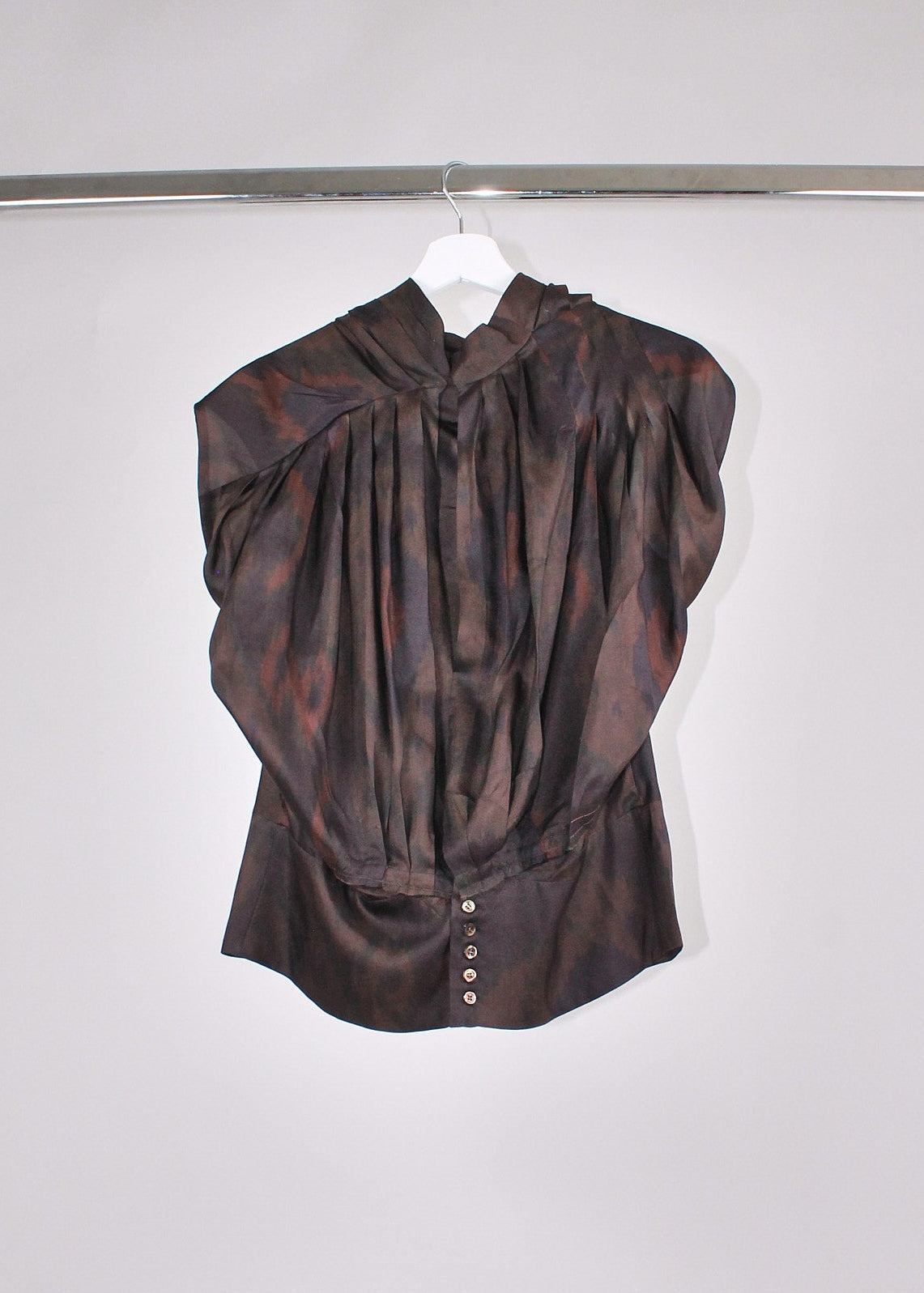 Dries Van Noten Brown Open Back Top