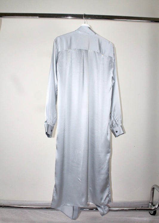 Ann Demeulemeester Tied Neckline Silk Dress