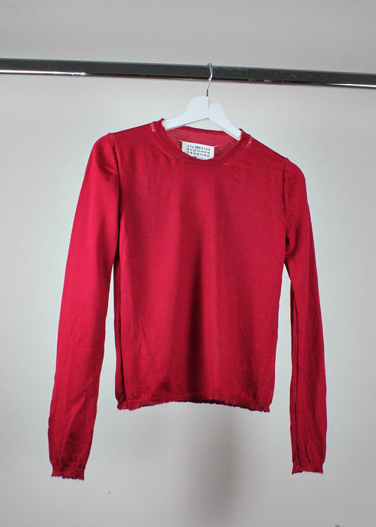 Maison Martin Margiela Red Knitted Jumper