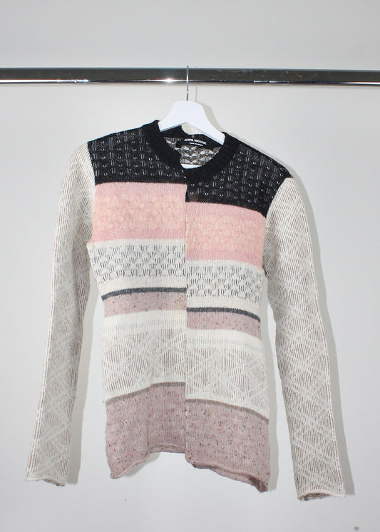 Junya Watanabe Comme des Garçons Patchwork Asymmetric Knitted Sweater (1997)