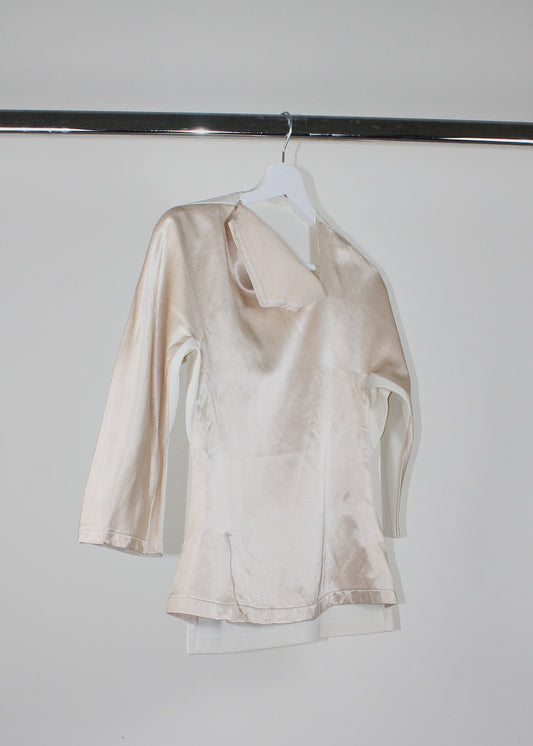Comme des Garçons Comme des Garçons Ivory Satin/Cotton Top