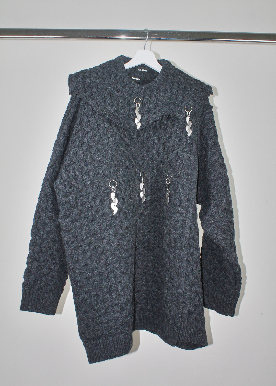 Raf Simons Blue Monday Embellished Honey Stitch Sweater (AW2019)