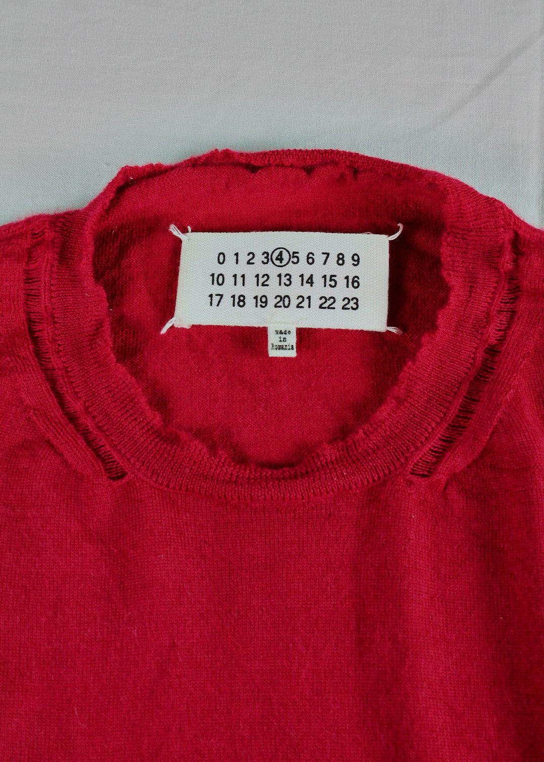 Maison Martin Margiela Red Knitted Jumper