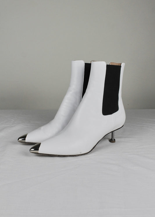 Maison Martin Margiela Nail Heel White Boots