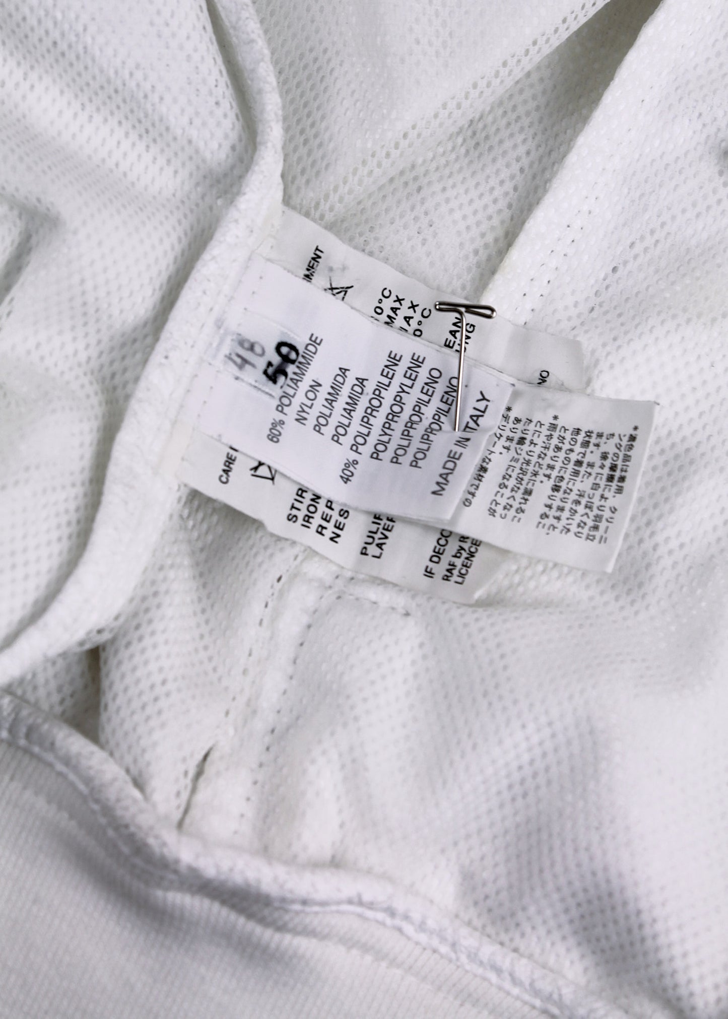 RAF BY Raf Simons Paper Effect White Bomber Jacket