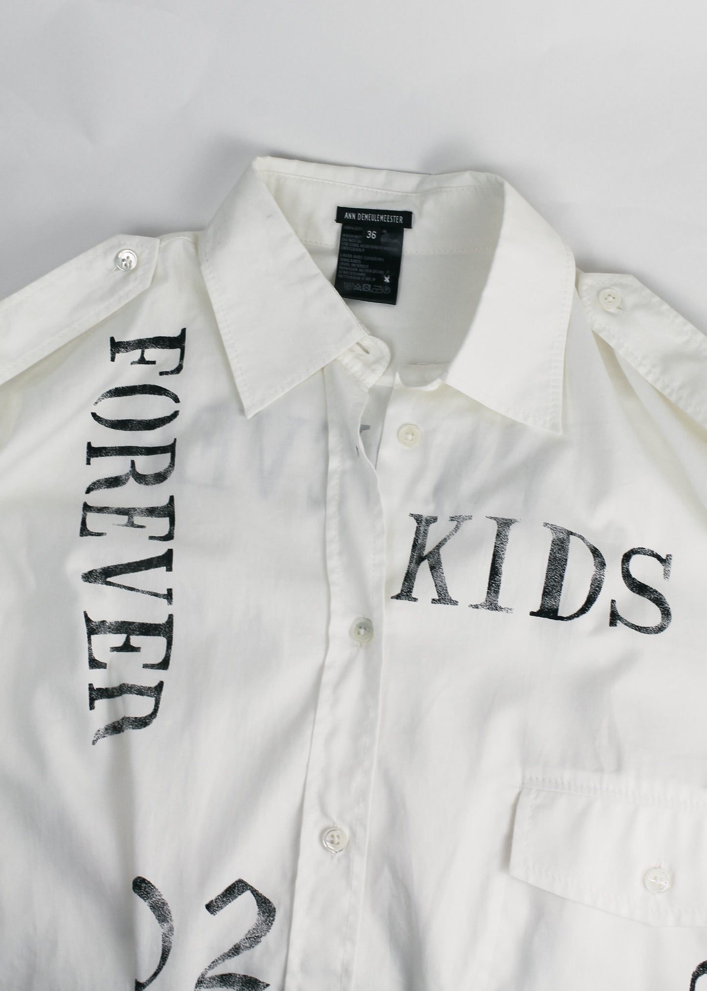 Ann Demeulemeester 'Forever 02 Kids' White Shirt (SS2018)