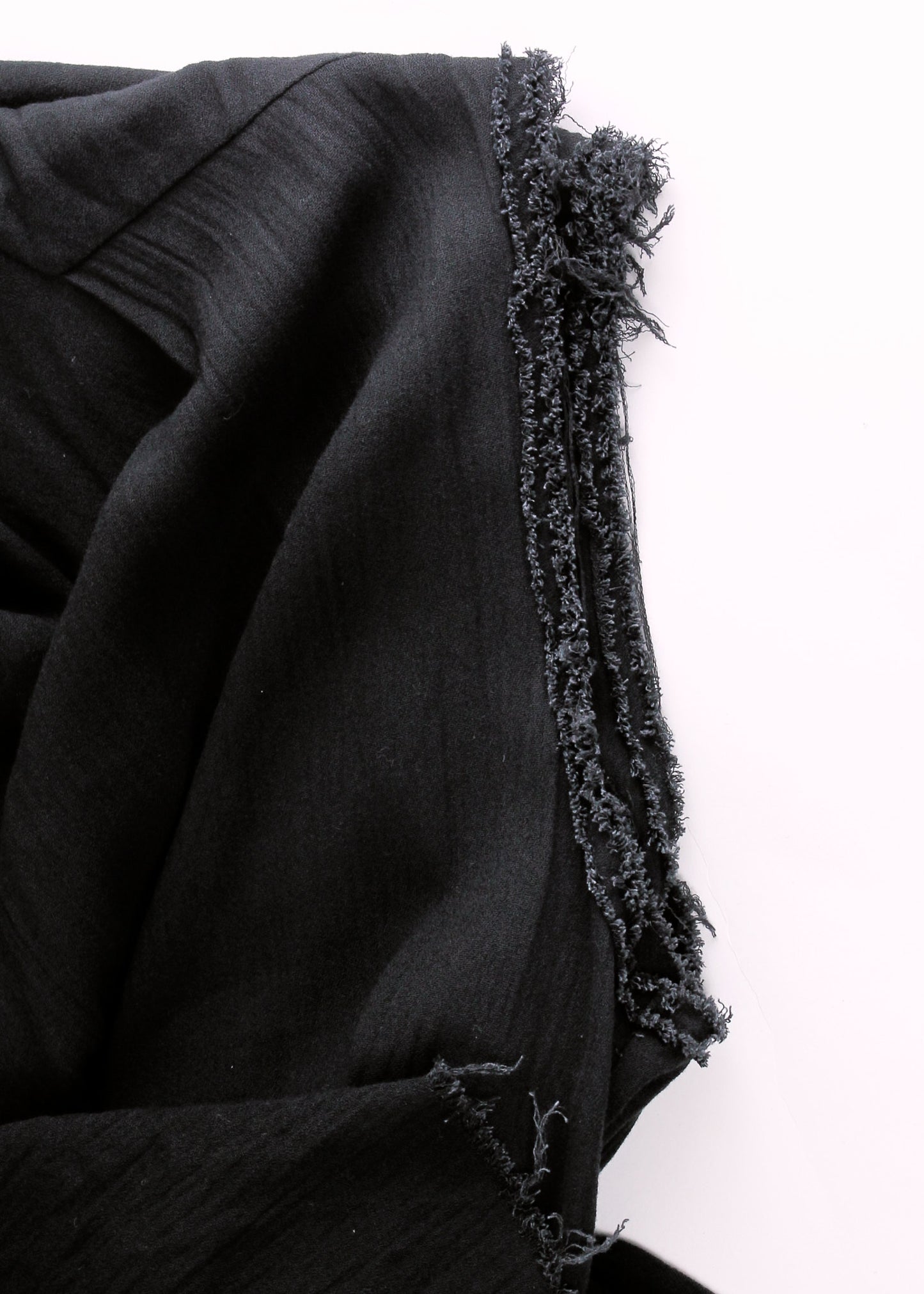 Ann Demeulemeester Black Wool Hooded Dress