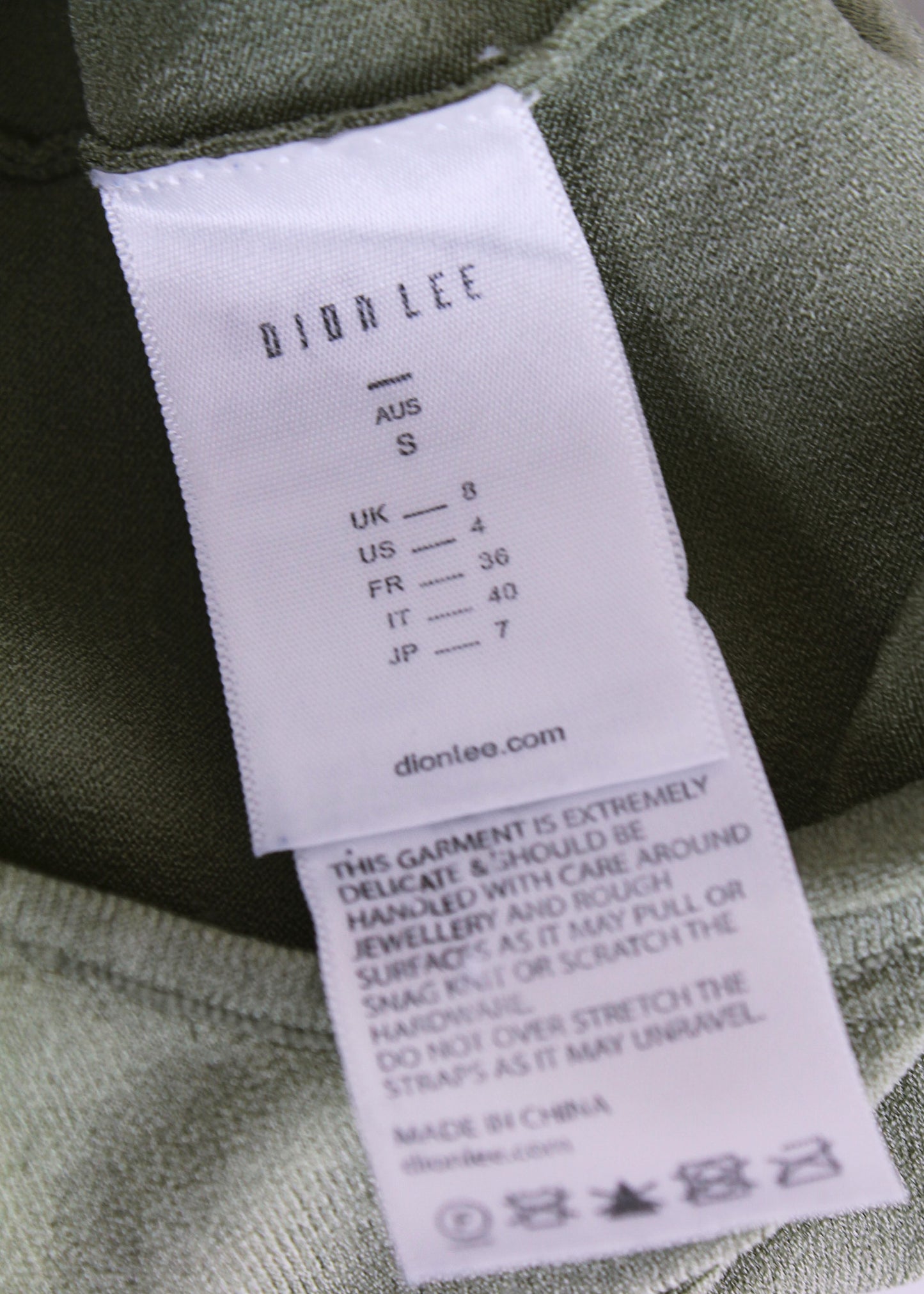 Dion Lee Khaki Garter Detail Tank Top