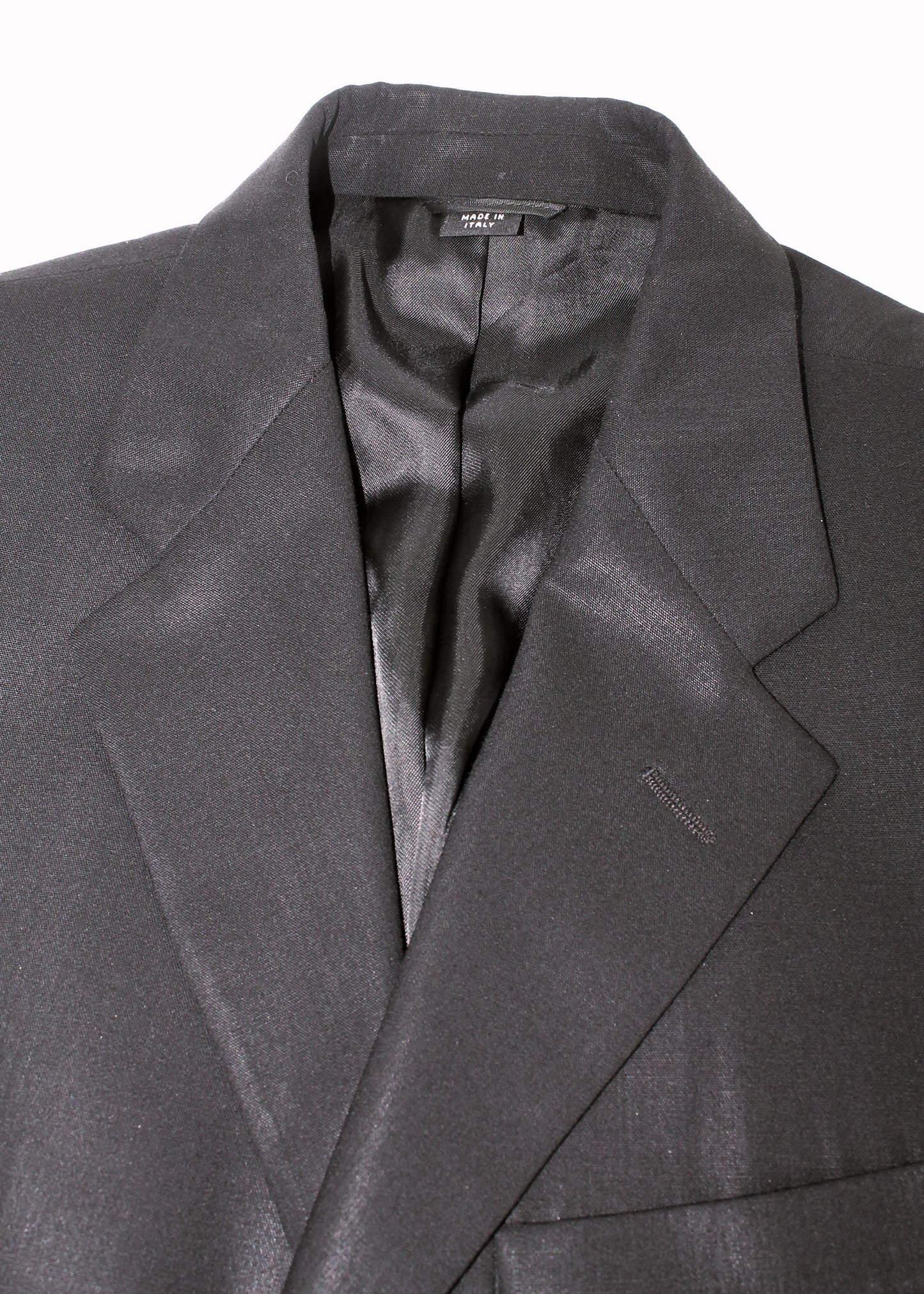 Helmut Lang Black Shiny Wool Blazer (1999)