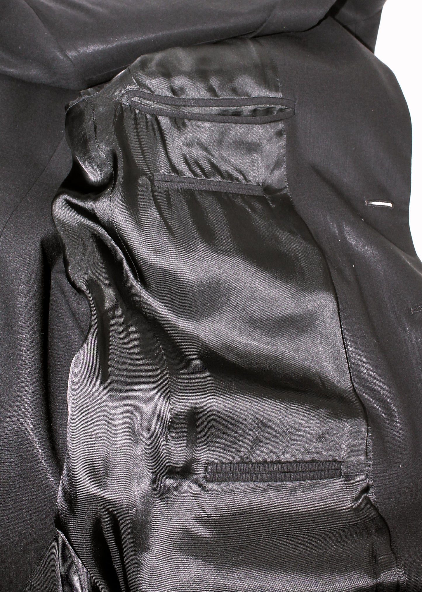 Helmut Lang Black Shiny Wool Blazer (1999)