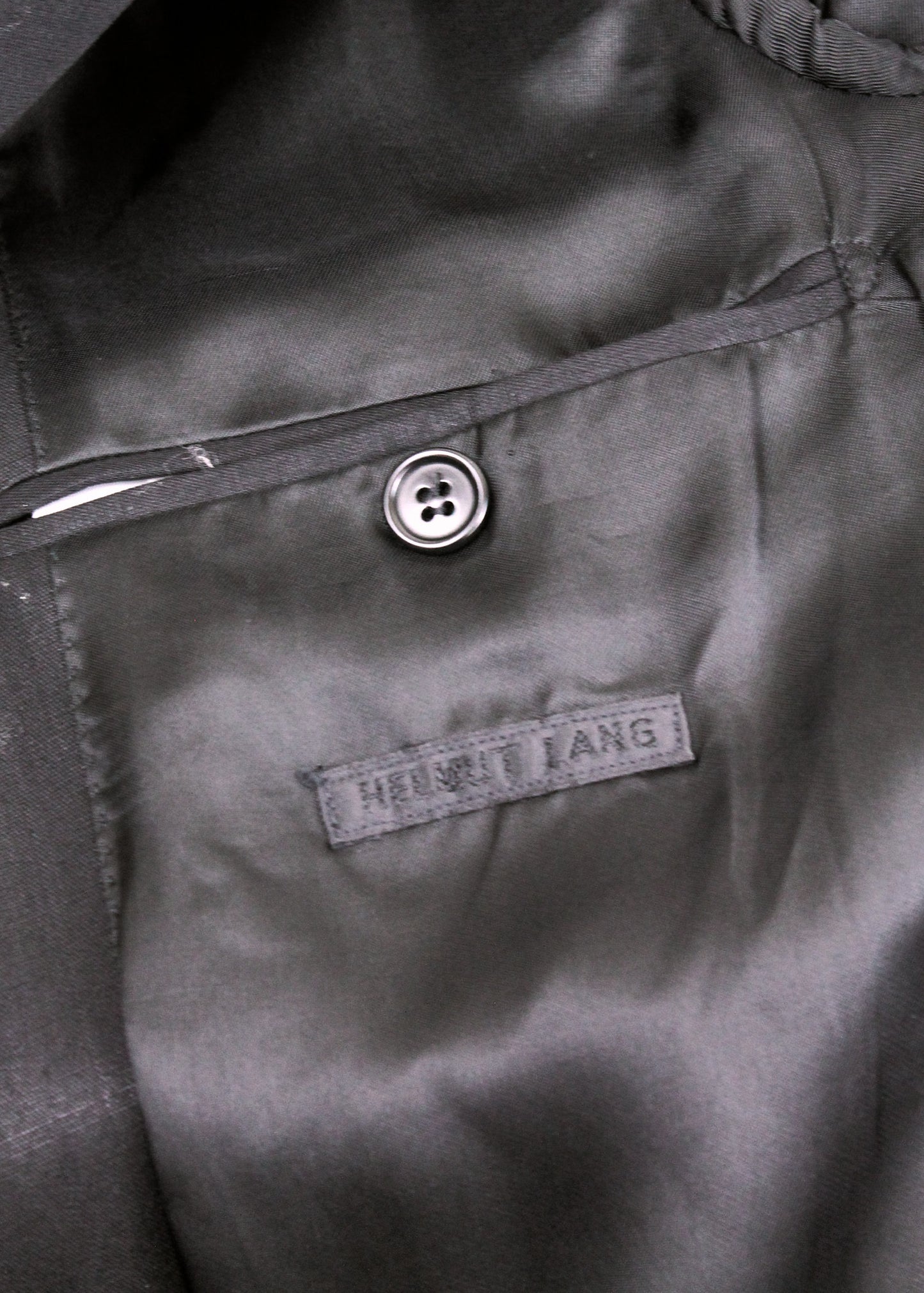 Helmut Lang Black Shiny Wool Blazer (1999)