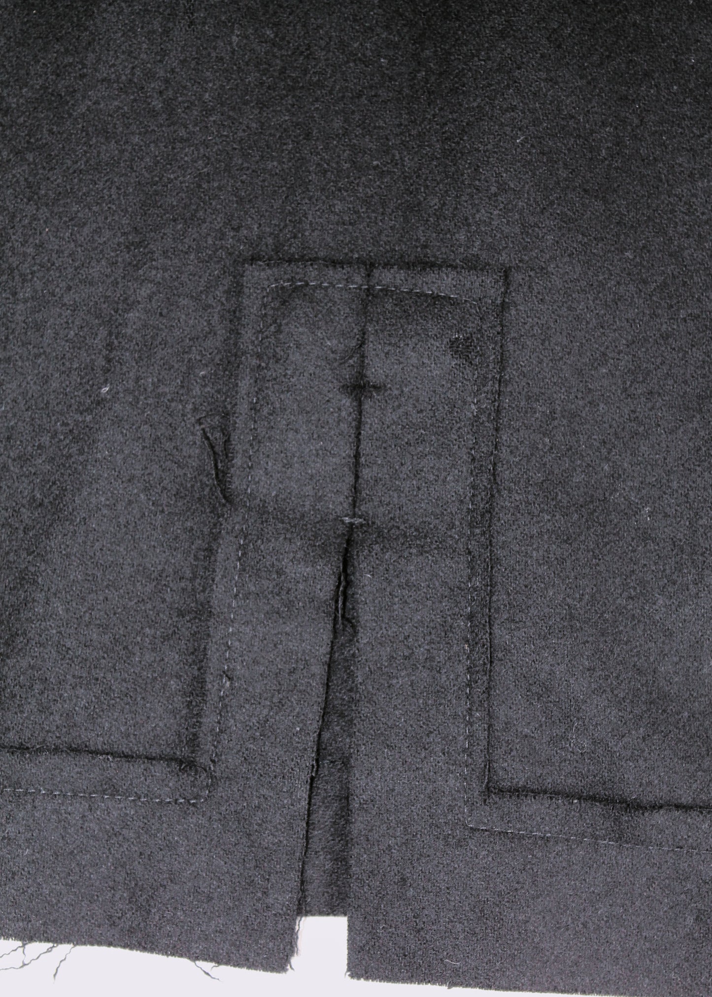 Yohji Yamamoto Wool Asimetrycal Back Seam Skirt