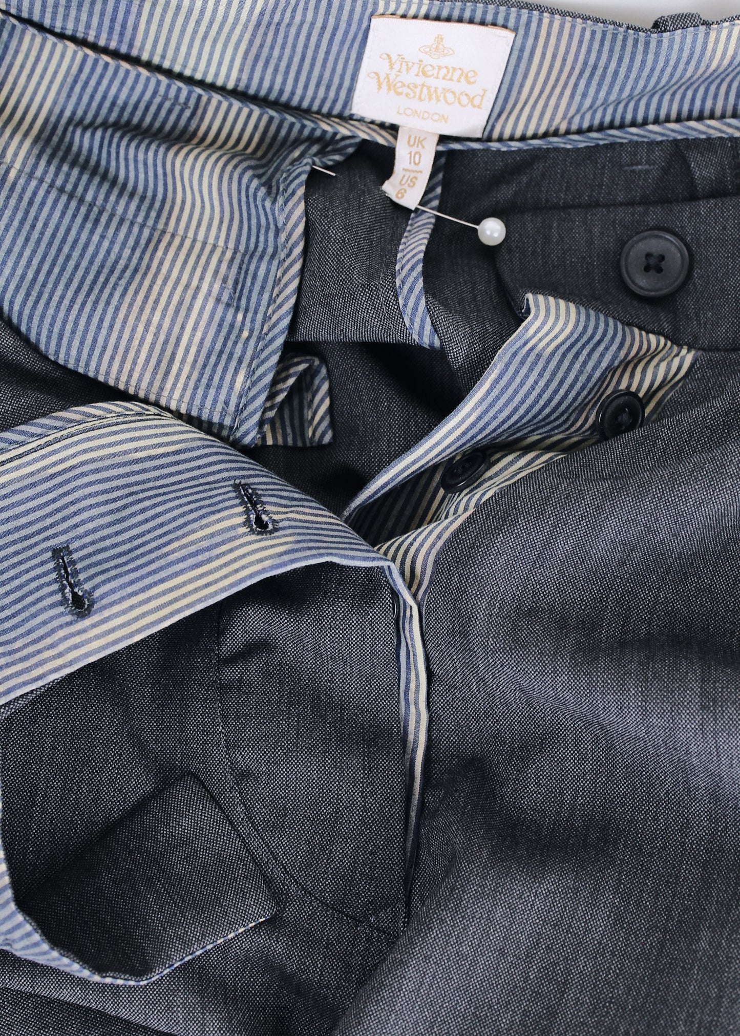 Vivienne Westwood Grey 'Drunken' Trousers