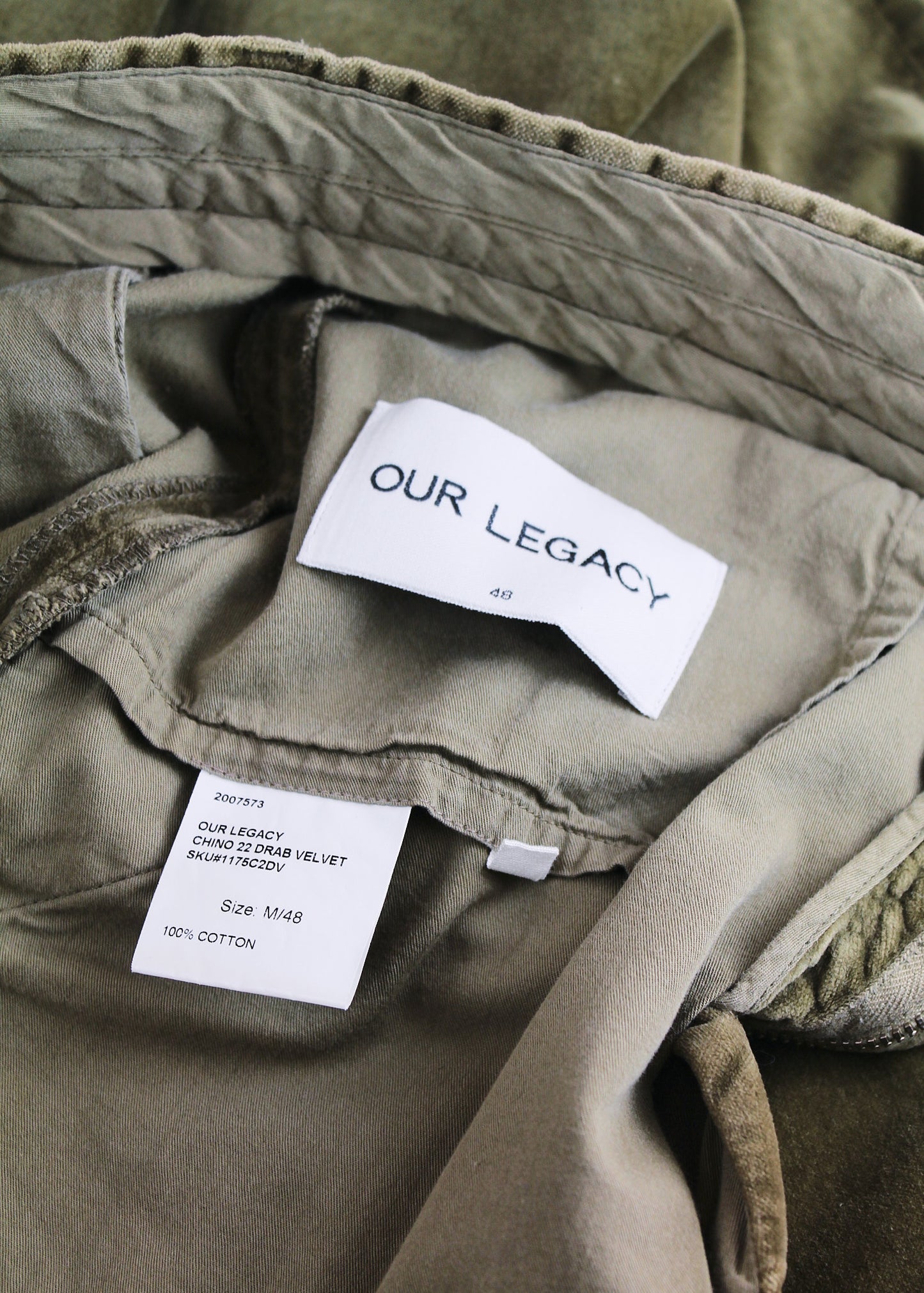 Our legacy Velvet Green Trousers