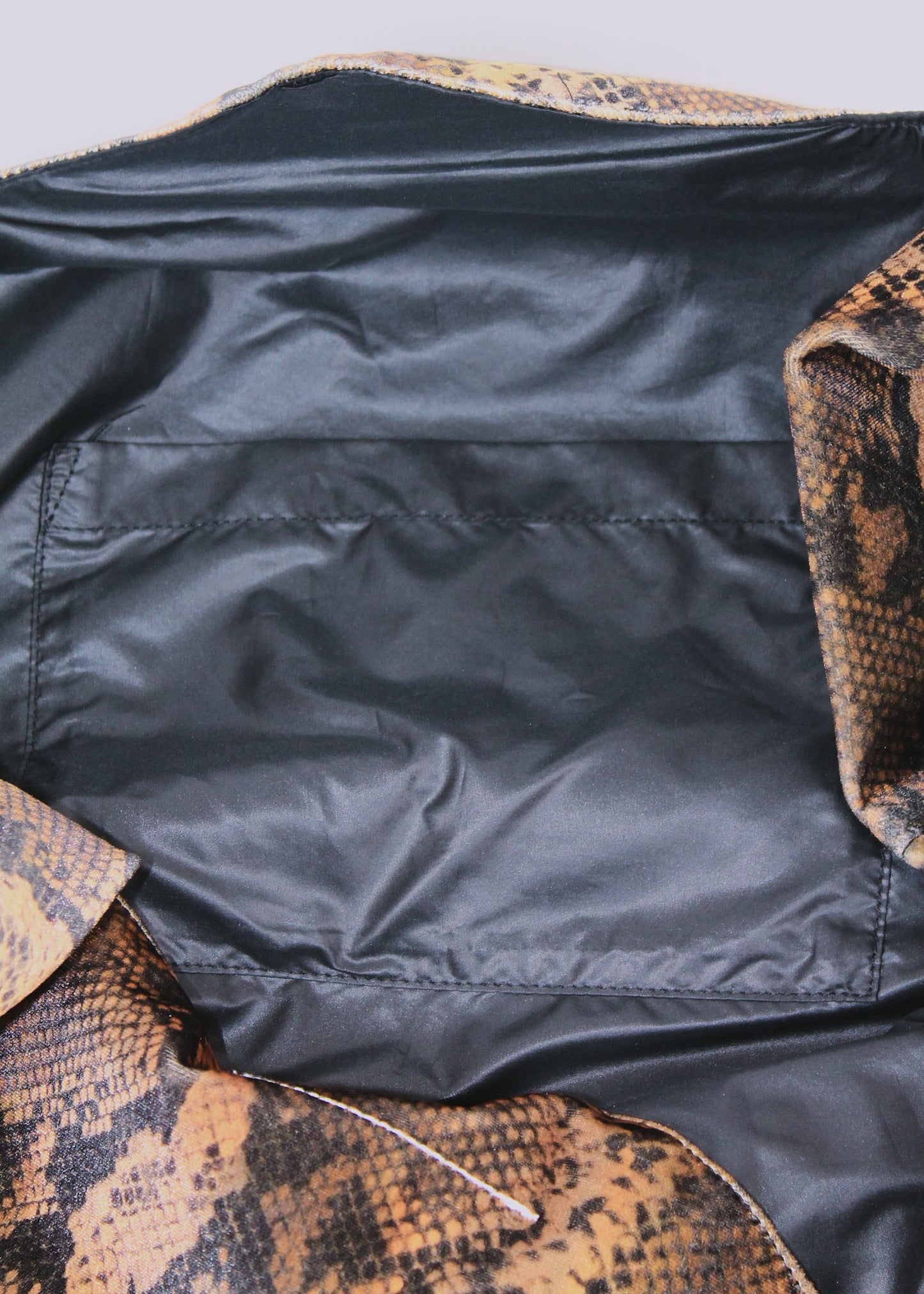 MM6 Velvet Snake Skin Printed Shopping Bag