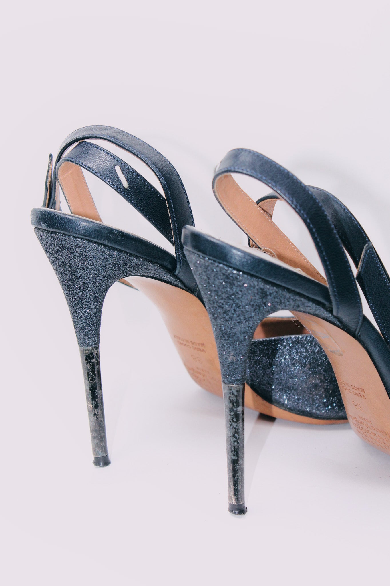 Maison Martin Margiela Glitter Peep Toe Replica Shoes