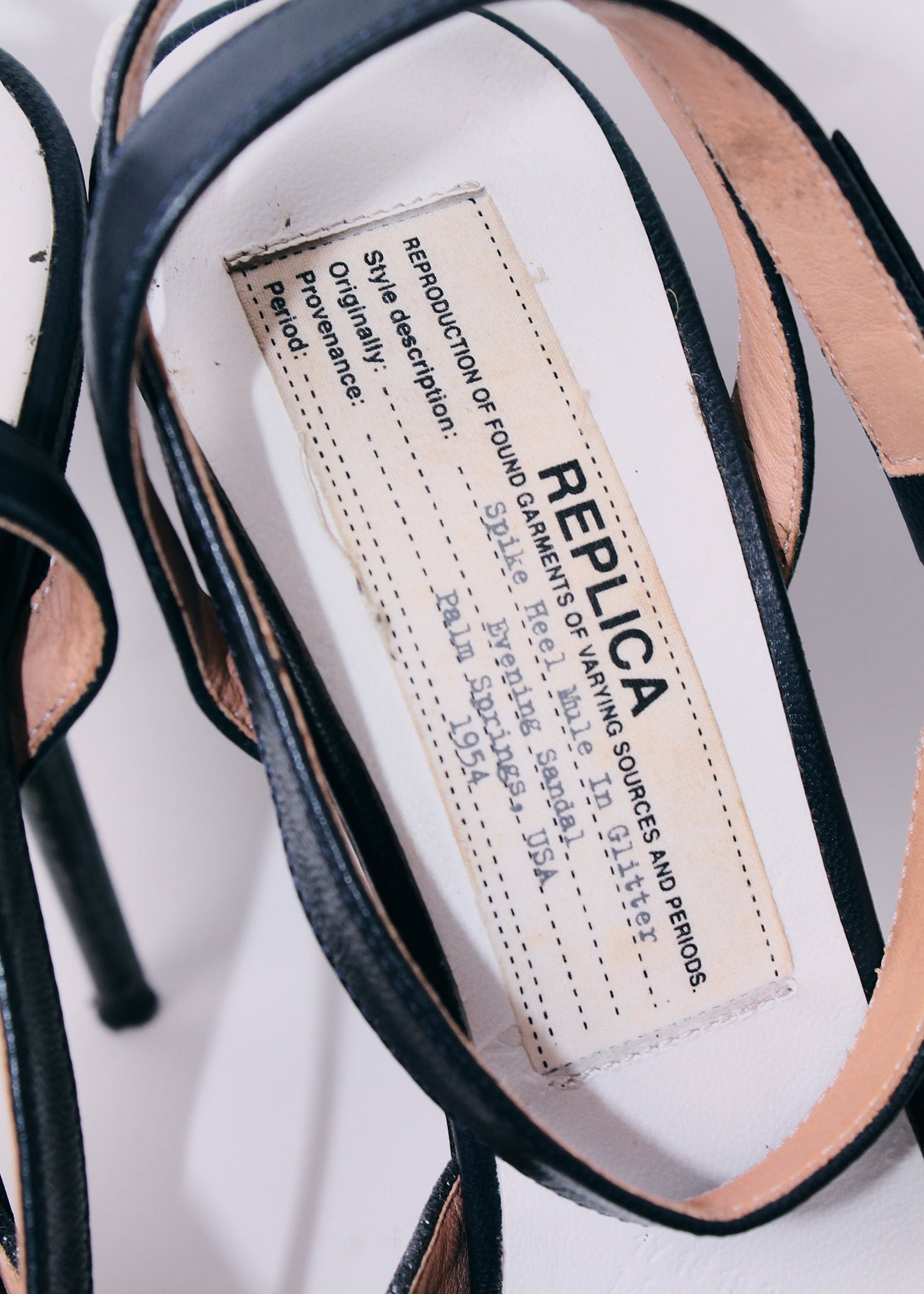 Maison Martin Margiela Glitter Peep Toe Replica Shoes