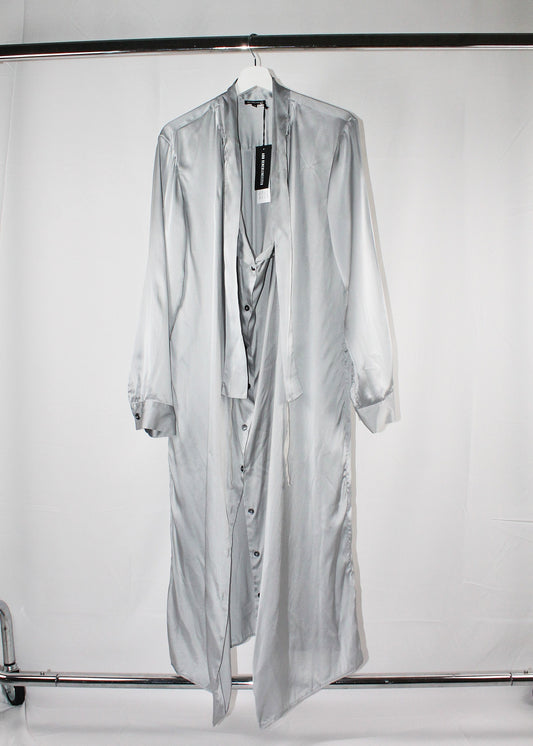 Ann Demeulemeester Tied Neckline Silk Dress