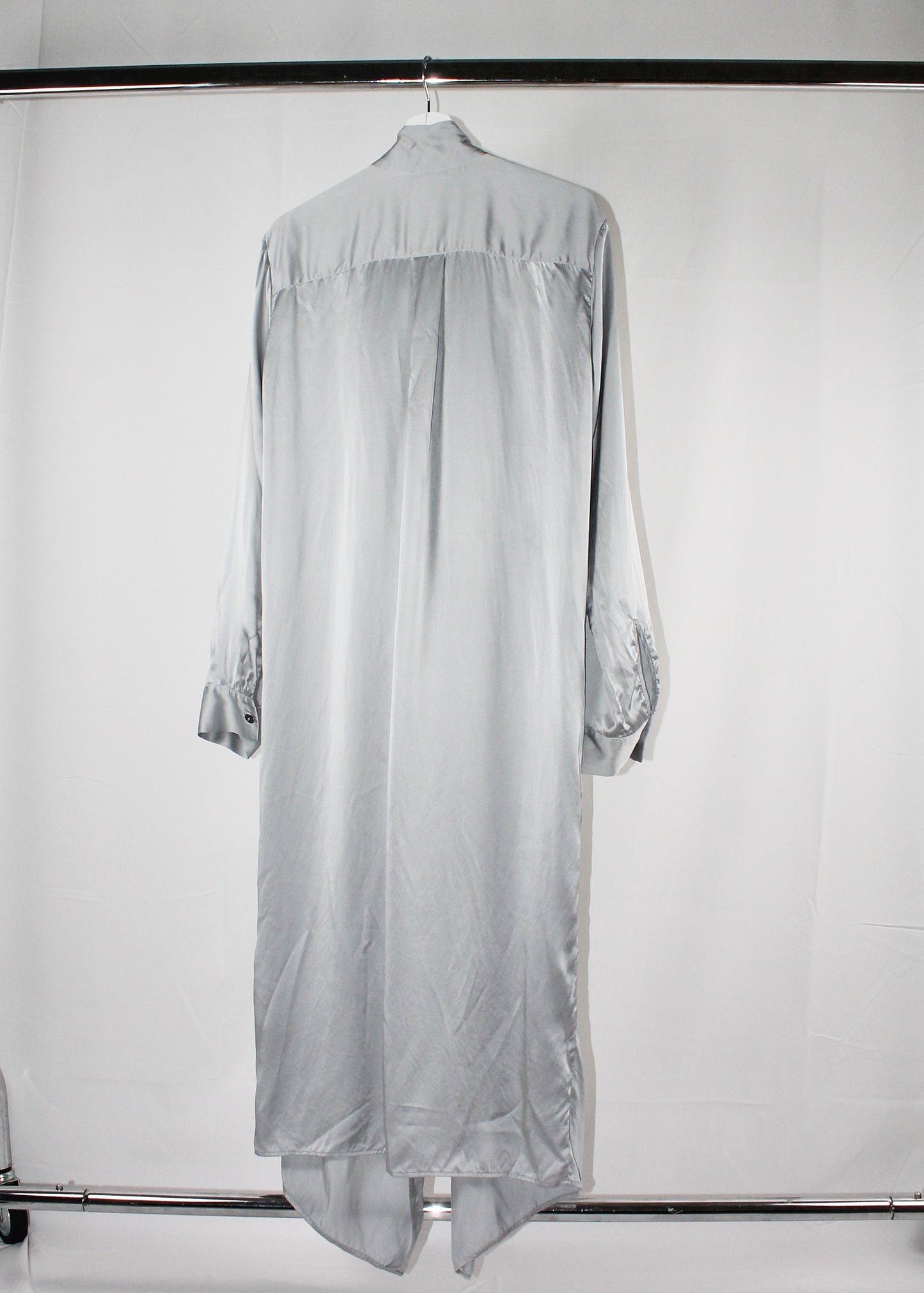Ann Demeulemeester Tied Neckline Silk Dress