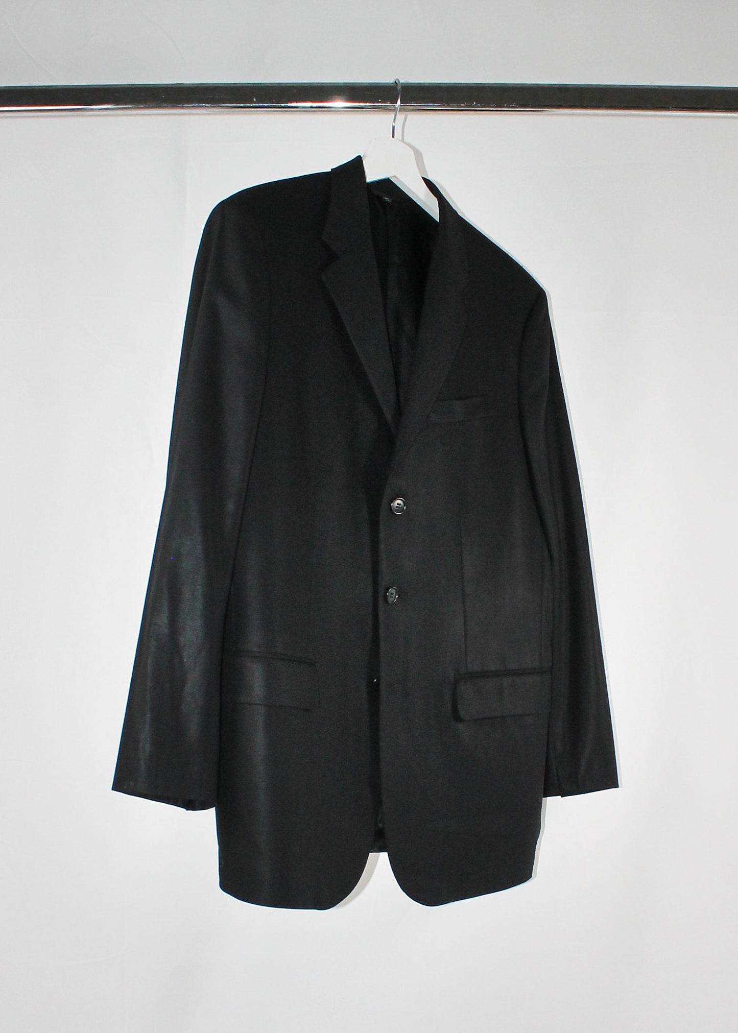 Helmut Lang Black Shiny Wool Blazer (1999)