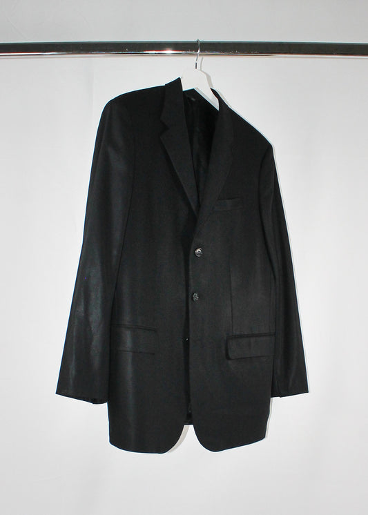 Helmut Lang Black Shiny Wool Blazer (1999)