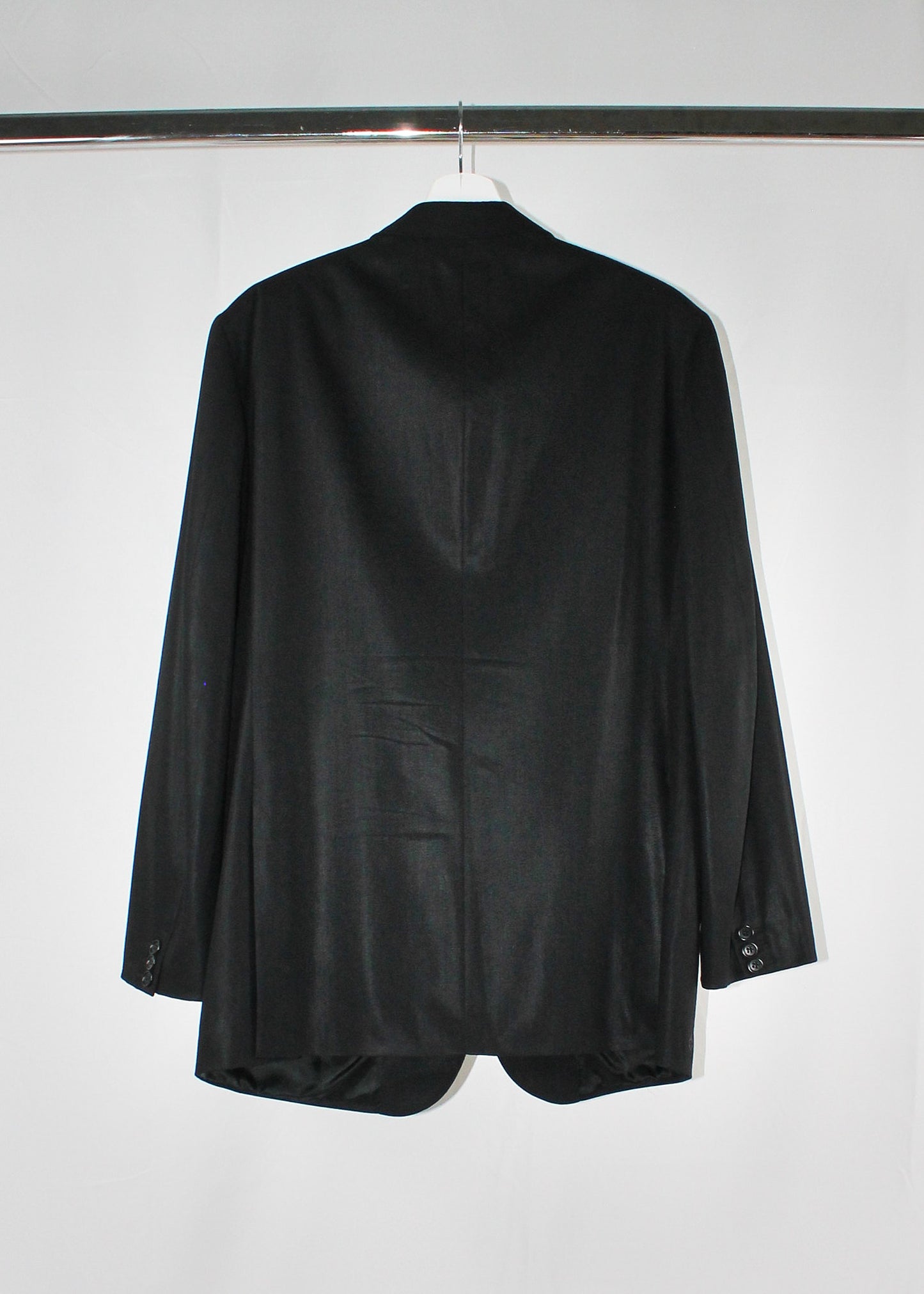 Helmut Lang Black Shiny Wool Blazer (1999)