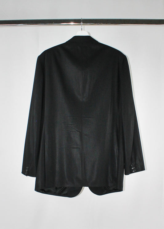 Helmut Lang Black Shiny Wool Blazer (1999)