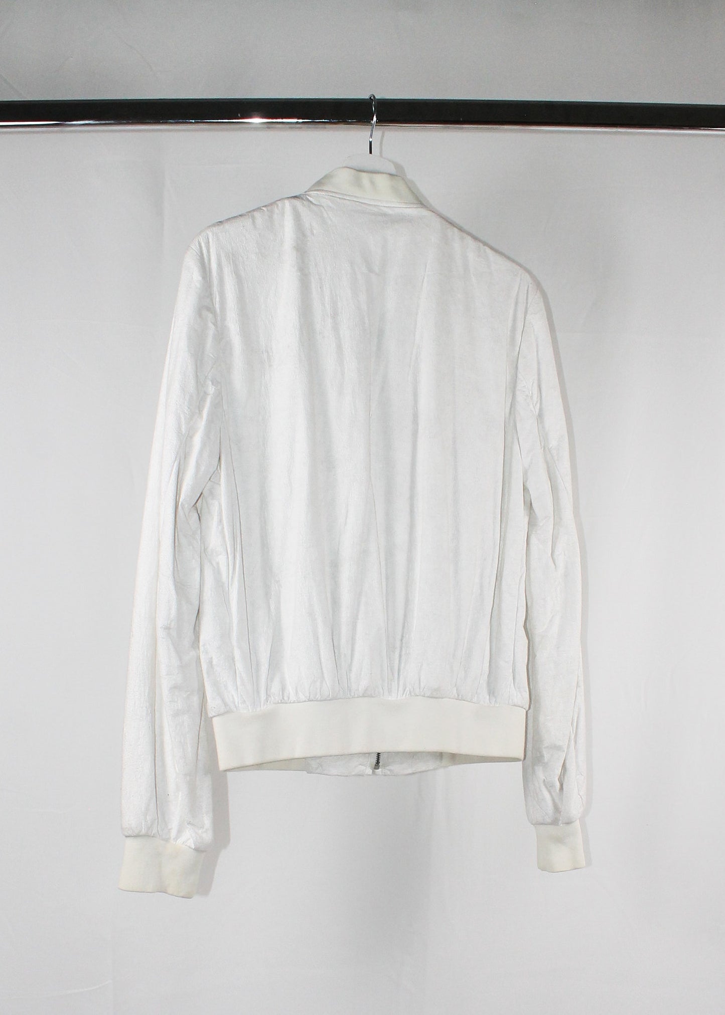 RAF BY Raf Simons Paper Effect White Bomber Jacket